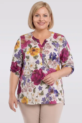 Bluza s plavim i bež uzorkom