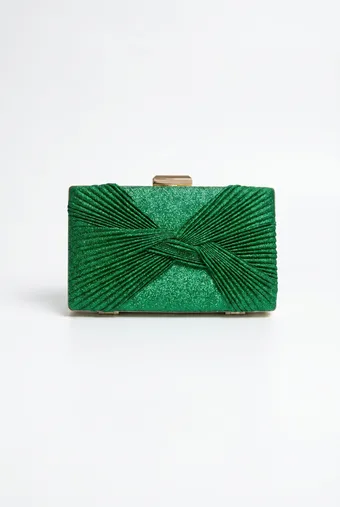 Zelena šljokičasta clutch torbica