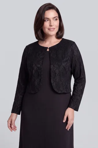 Kratki crni bolero s čipkom