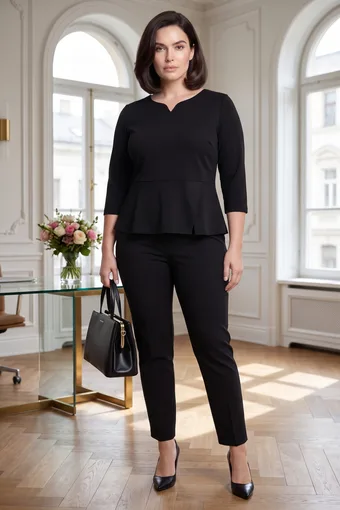 Crna elegantna bluza